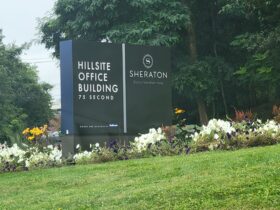 Car entrance sign for Hillsite Office Building